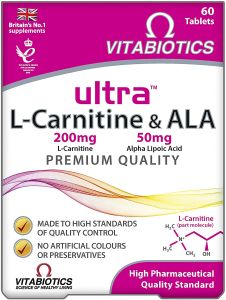 Vitabiotics Ultra L-Carnitine 200mg and ALA 50mg - 60 Tablets